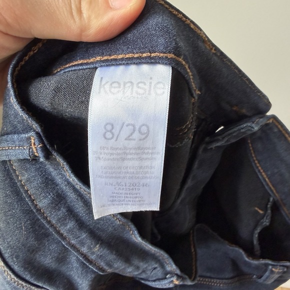 Kensie Jeans Size 8/29 Womens High Rise Dark Blue Jeggings Tapered Leg - Picture 4 of 7